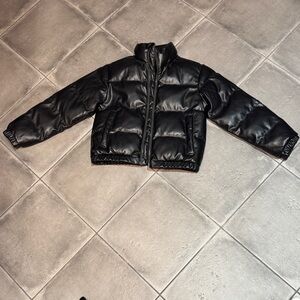 Art Class Black Puffer Jacket for Kids